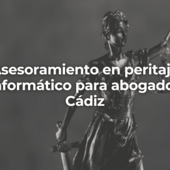 Asesoramiento en peritaje informatico para abogados Cadiz
